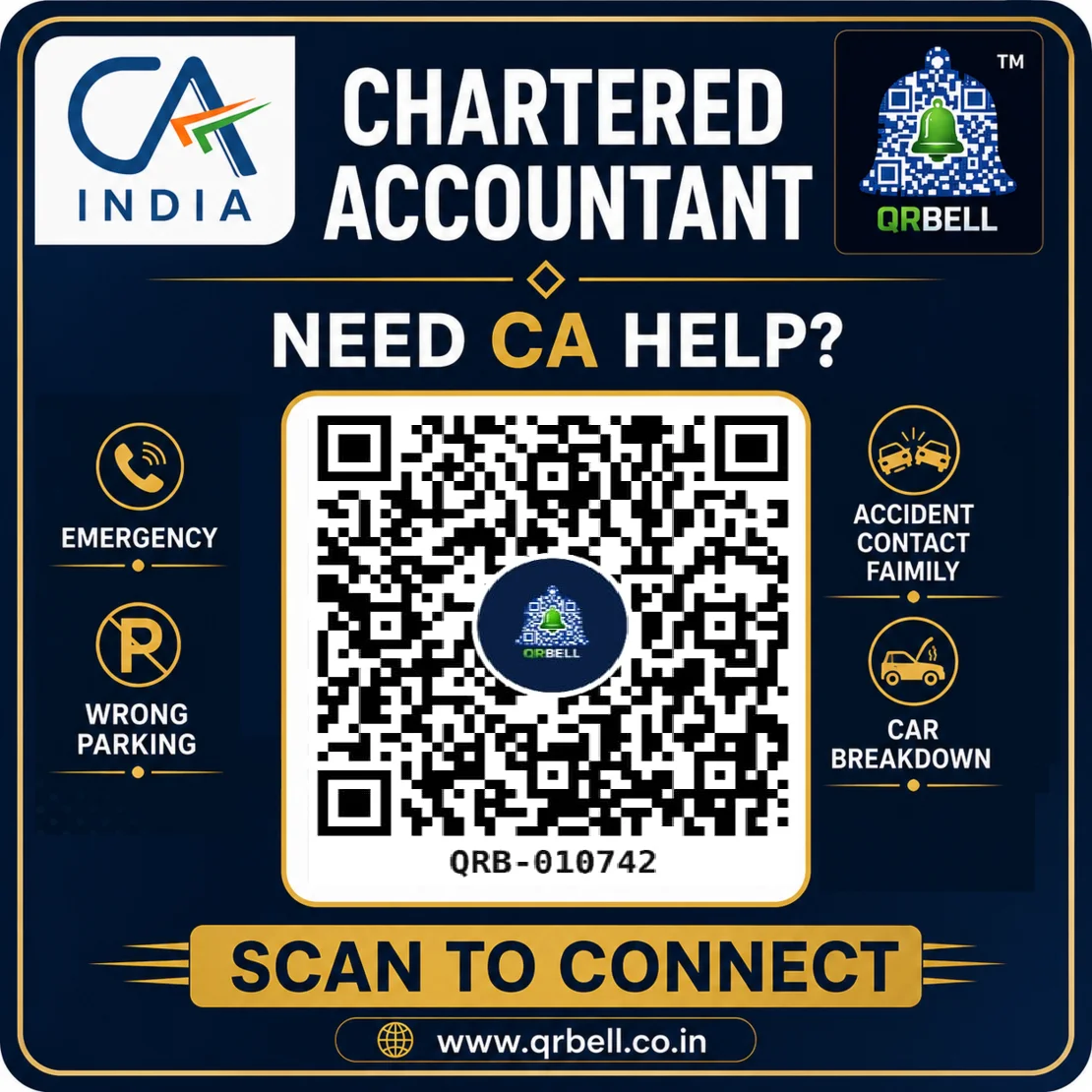 QR BELL Chartered Accountant Smart Tag: हर CA के लिए Smart Professional Identity और Secure Client Connect
