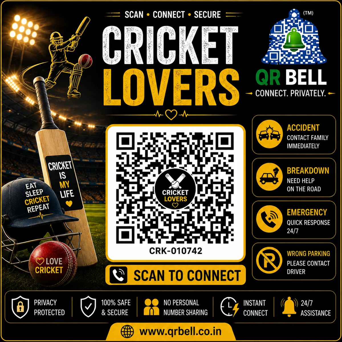 QR BELL Cricket Lovers Connected Tag: क्रिकेट के जुनून को दीजिए Smart Digital पहचान